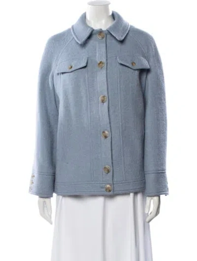 Pre-owned Ba&sh Wool Jacket In Blue