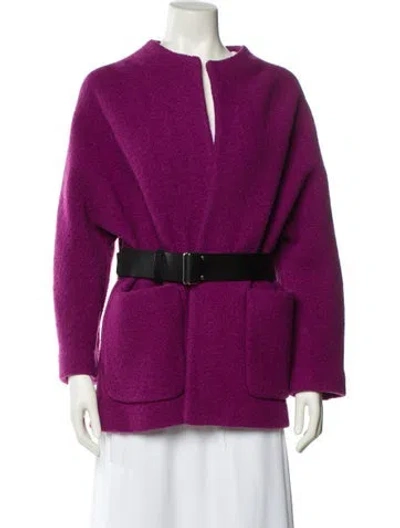 Pre-owned Ba&sh Wool Jacket In Purple