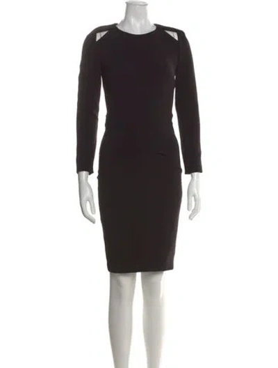 Pre-owned Ba&sh Wool Knee-length Dress In Black