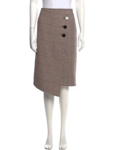 Pre-owned Ba&sh Wool Knee-length Skirt In Red