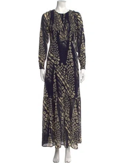 Pre-owned Ba&sh Wool Long Dress In Blue