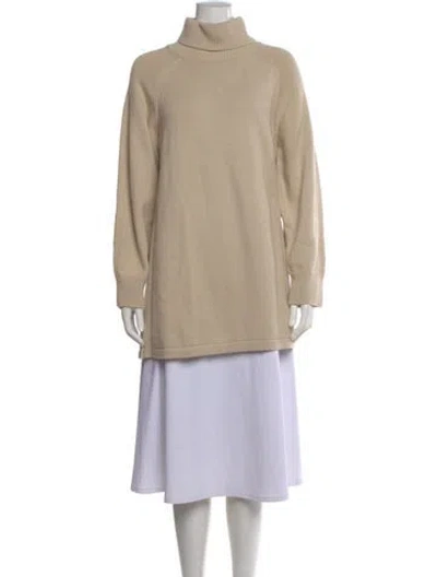 Pre-owned Ba&sh Wool Midi Length Dress In Neutral