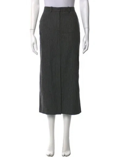 Pre-owned Ba&sh Wool Midi Length Skirt W/ Tags In Grey