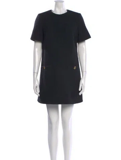 Pre-owned Ba&sh Wool Mini Dress In Black