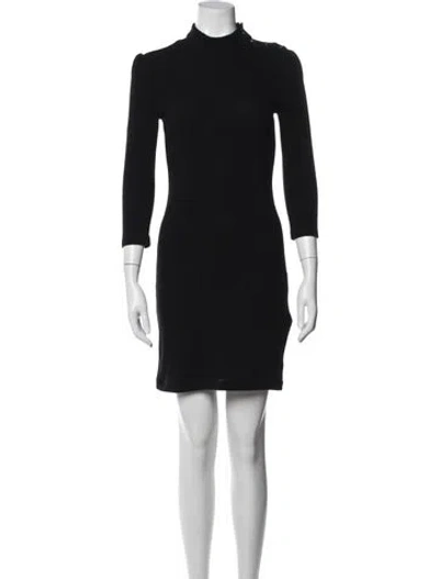 Pre-owned Ba&sh Wool Mini Dress In Black