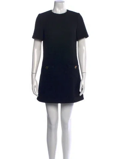 Pre-owned Ba&sh Wool Mini Dress In Black