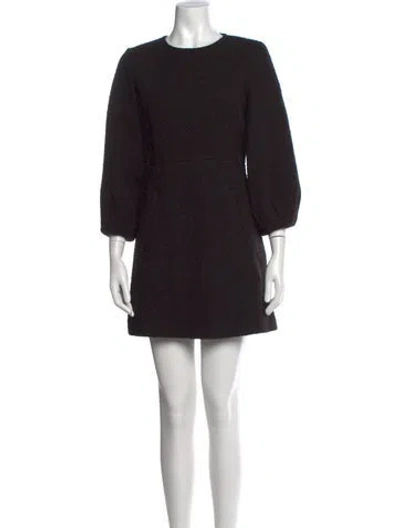 Pre-owned Ba&sh Wool Mini Dress In Black