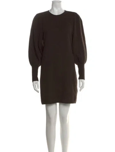 Pre-owned Ba&sh Wool Mini Dress In Brown