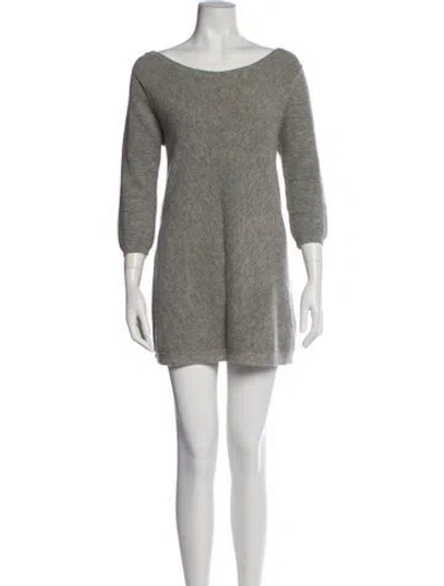 Pre-owned Ba&sh Wool Mini Dress In Gray