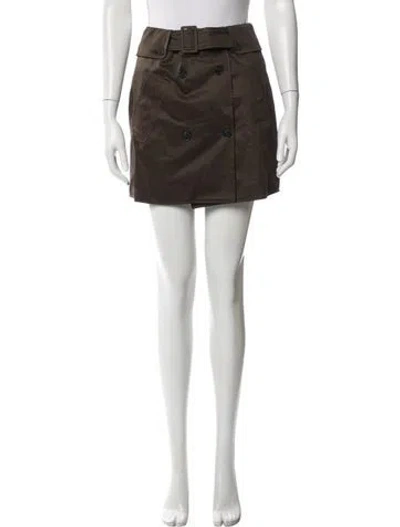 Pre-owned Ba&sh Wool Mini Skirt W/ Tags In Brown
