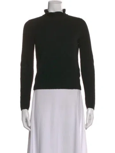 Pre-owned Ba&sh Wool Mock Neck Sweater In Black