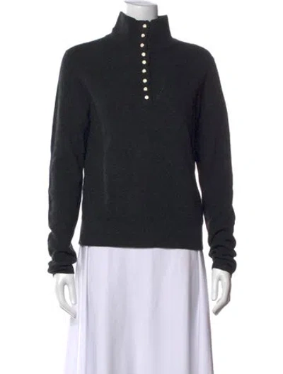 Pre-owned Ba&sh Wool Mock Neck Sweater In Black