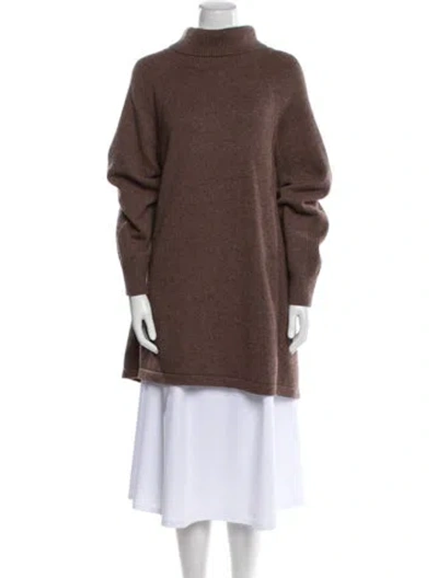 Pre-owned Ba&sh Wool Mock Neck Sweater In Brown