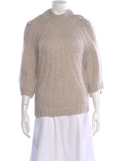 Pre-owned Ba&sh Wool Mock Neck Sweater In Gray