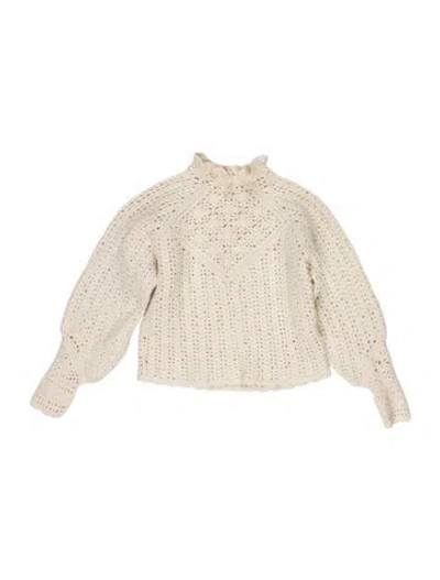 Pre-owned Ba&sh Wool Mock Neck Sweater In Neutral