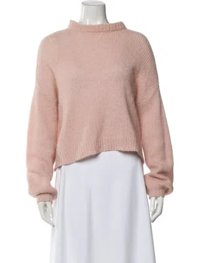 Pre-owned Ba&sh Wool Mock Neck Sweater In Pink