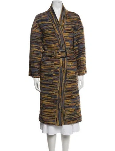 Pre-owned Ba&sh Wool Patterned Jacket In Yellow