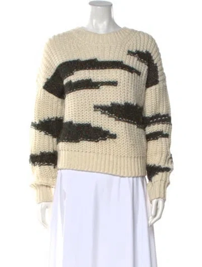 Pre-owned Ba&sh Wool Patterned Sweater In Neutral
