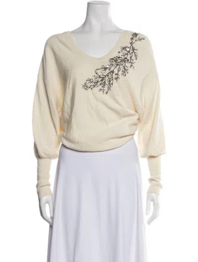 Pre-owned Ba&sh Wool Patterned Sweater W/ Tags In Neutral
