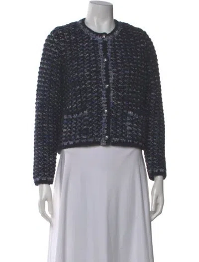 Pre-owned Ba&sh Wool Printed Sweater In Blue