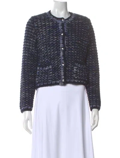 Pre-owned Ba&sh Wool Printed Sweater In Blue