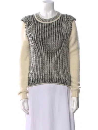 Pre-owned Ba&sh Wool Printed Sweater In Neutral