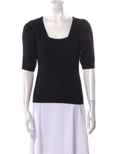 Pre-owned Ba&sh Wool Scoop Neck Sweater In Black