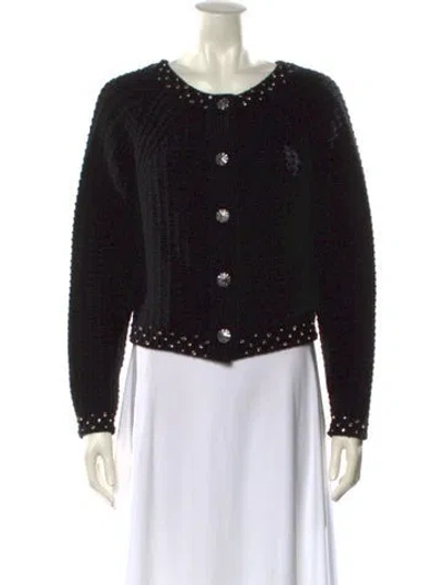 Pre-owned Ba&sh Wool Scoop Neck Sweater In Black