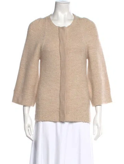 Pre-owned Ba&sh Wool Scoop Neck Sweater In Neutral