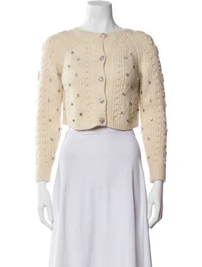 Pre-owned Ba&sh Wool Scoop Neck Sweater In Neutral