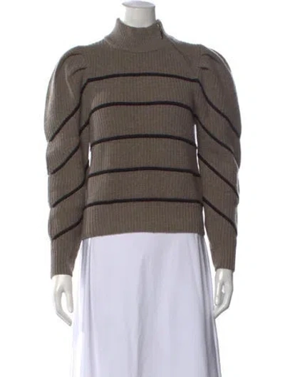 Pre-owned Ba&sh Wool Striped Sweater In Black/grey
