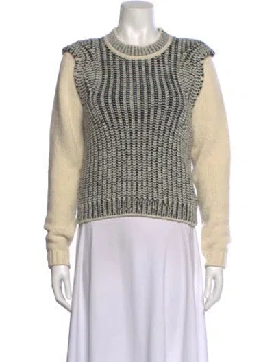 Pre-owned Ba&sh Wool Striped Sweater In Neutral