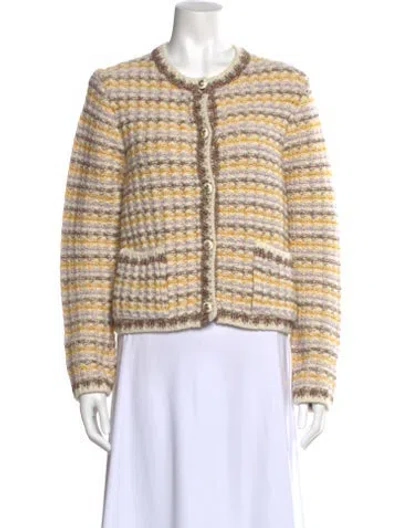 Pre-owned Ba&sh Wool Striped Sweater In Neutral