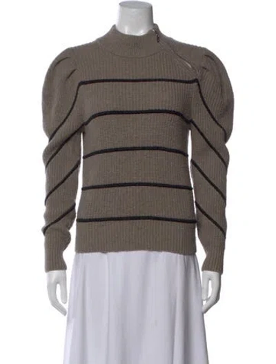Pre-owned Ba&sh Wool Striped Sweater In Neutral