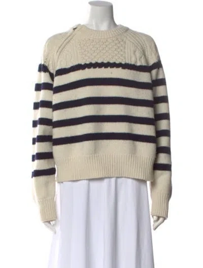 Pre-owned Ba&sh Wool Striped Sweater In Neutral