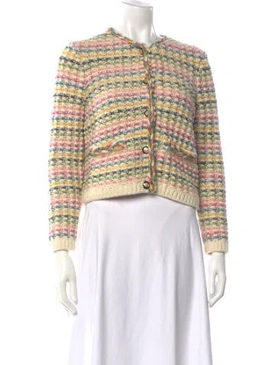 Pre-owned Ba&sh Wool Striped Sweater In Neutrals/pink