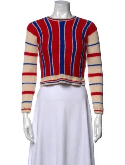 Pre-owned Ba&sh Wool Striped Sweater In Red