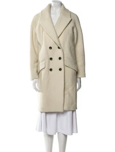 Pre-owned Ba&sh Wool Trench Coat In Neutral