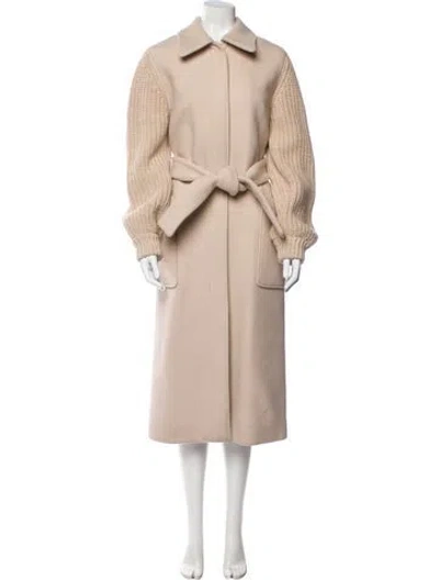 Pre-owned Ba&sh Wool Trench Coat In Neutral