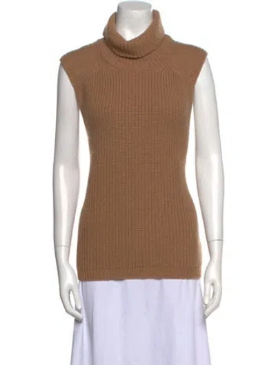 Pre-owned Ba&sh Wool Turtleneck Sweater In Brown