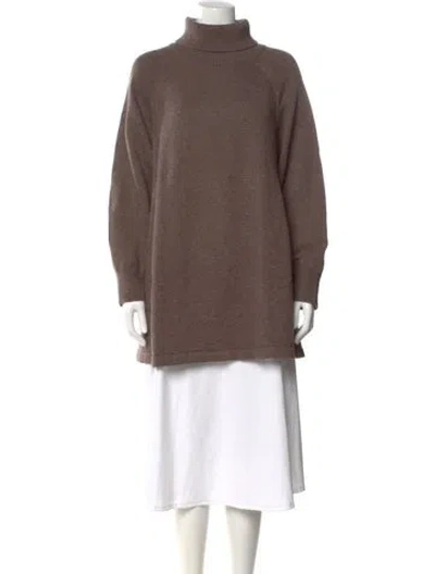 Pre-owned Ba&sh Wool Turtleneck Sweater In Brown