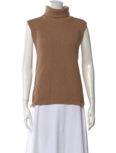 Pre-owned Ba&sh Wool Turtleneck Sweater In Brown