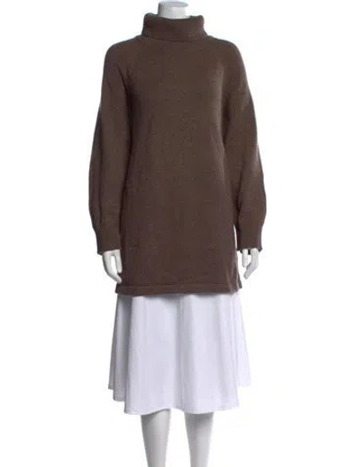 Pre-owned Ba&sh Wool Turtleneck Sweater In Brown