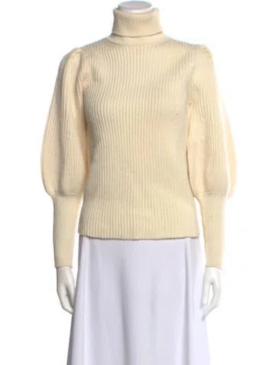 Pre-owned Ba&sh Wool Turtleneck Sweater In Neutral