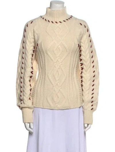 Pre-owned Ba&sh Wool Turtleneck Sweater In Neutral
