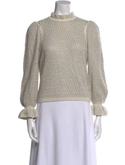 Pre-owned Ba&sh Wool Turtleneck Sweater In Neutral