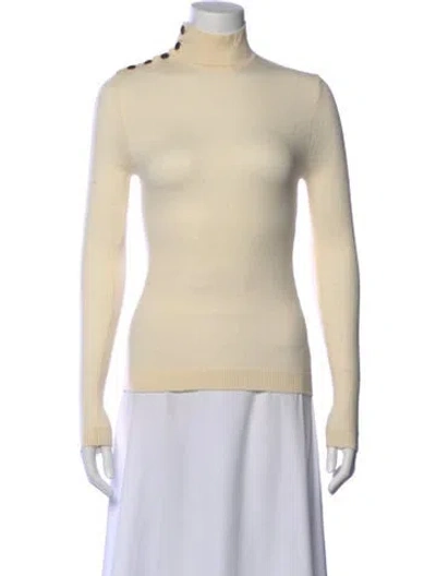 Pre-owned Ba&sh Wool Turtleneck Sweater In Neutral