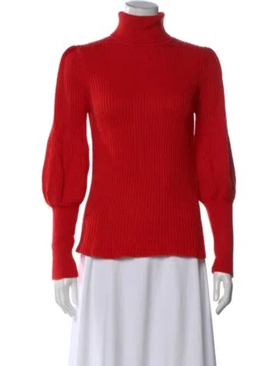 Pre-owned Ba&sh Wool Turtleneck Sweater In Red