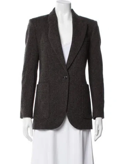 Pre-owned Ba&sh Wool Tweed Pattern Blazer In Neutrals