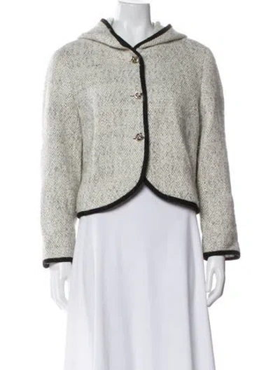 Pre-owned Ba&sh Wool Tweed Pattern Jacket In Neutral